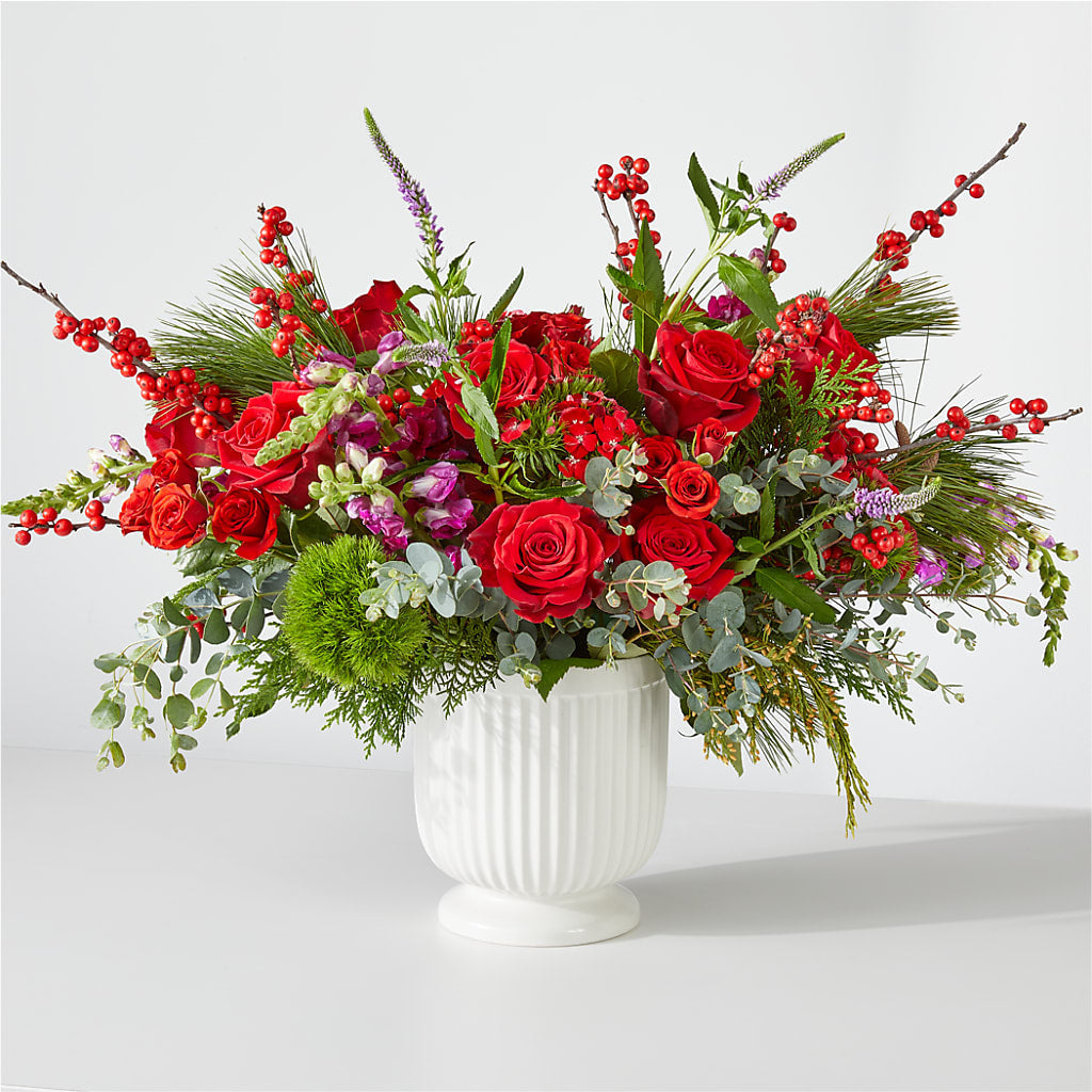 Big Red Bow Bouquet – Floral Boutique, Lynnfield MA