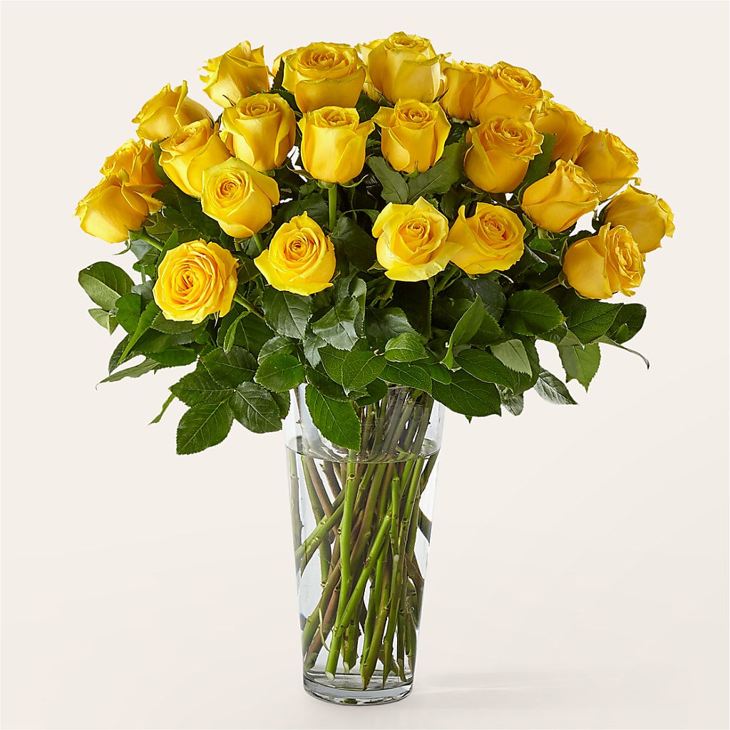 Long Stem Yellow Rose Bouquet – Floral Boutique, Lynnfield MA