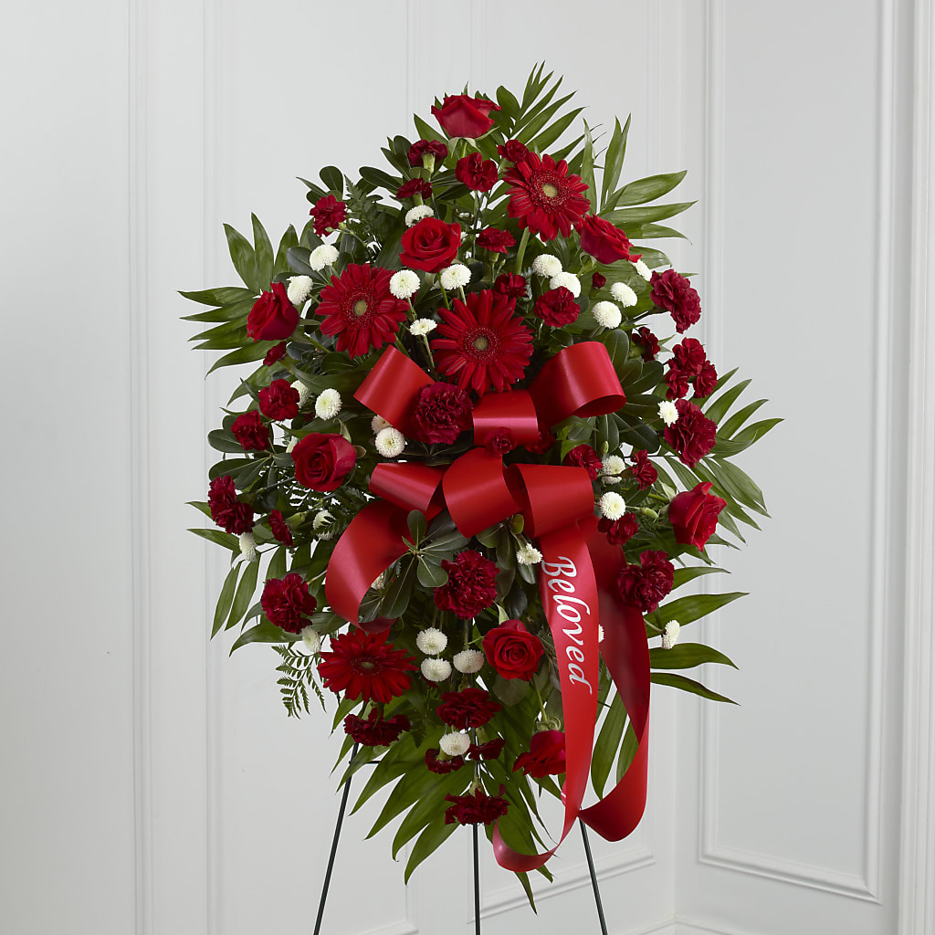 Treasured Memories Standing Spray – Floral Boutique, Lynnfield MA