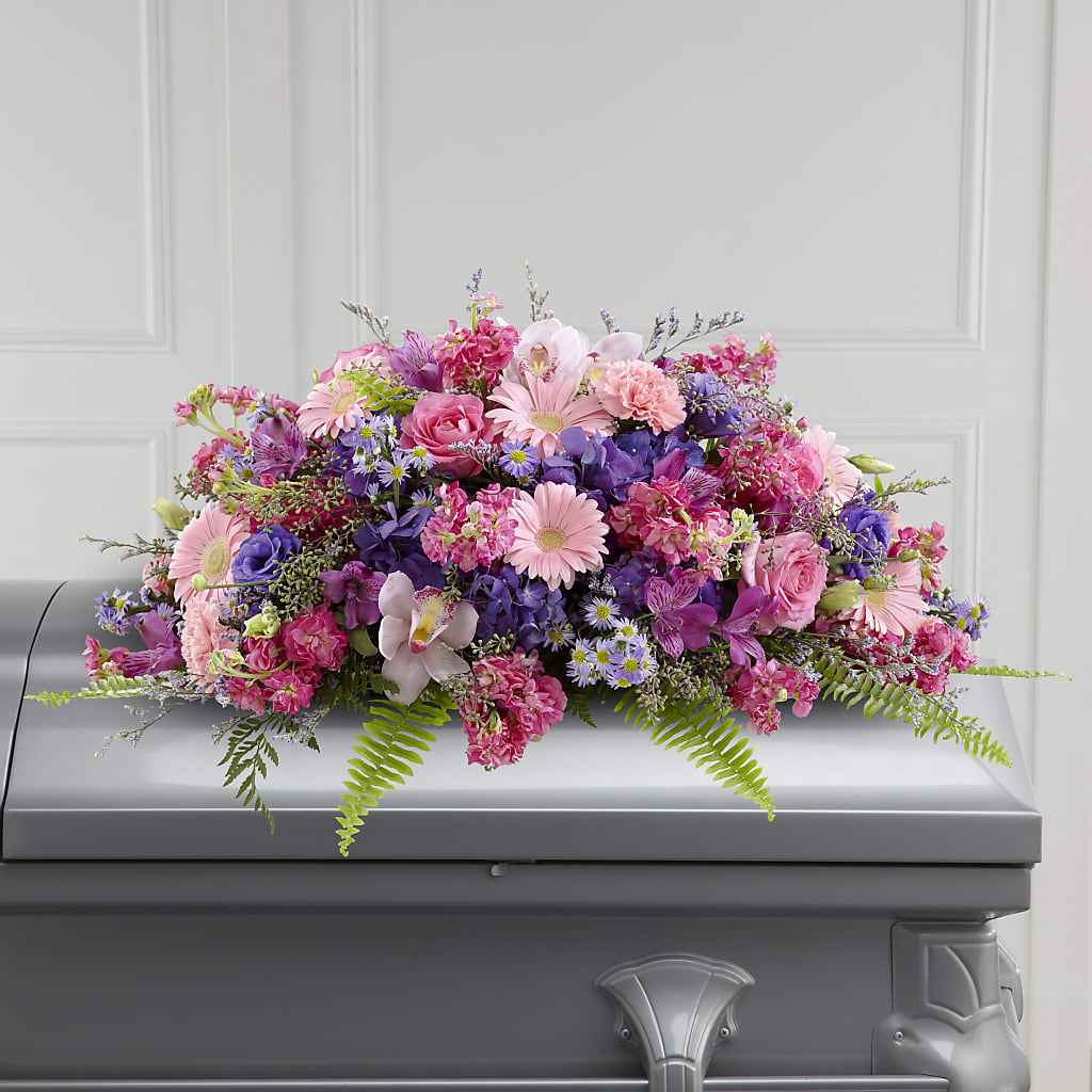 Glorious Garden Casket Spray – Floral Boutique, Lynnfield MA