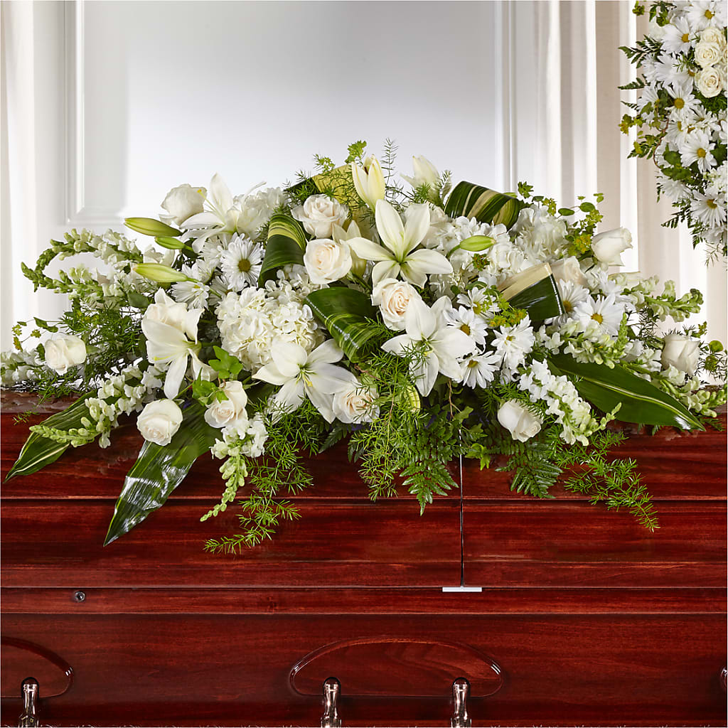 Abundance Casket Spray – Floral Boutique, Lynnfield MA