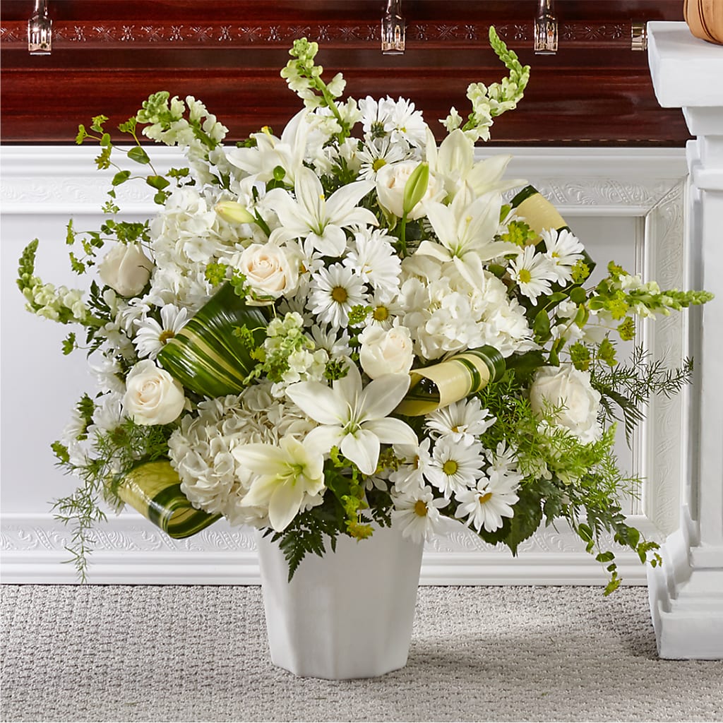 Thoughts of Tranquility Floor Basket – Floral Boutique, Lynnfield MA