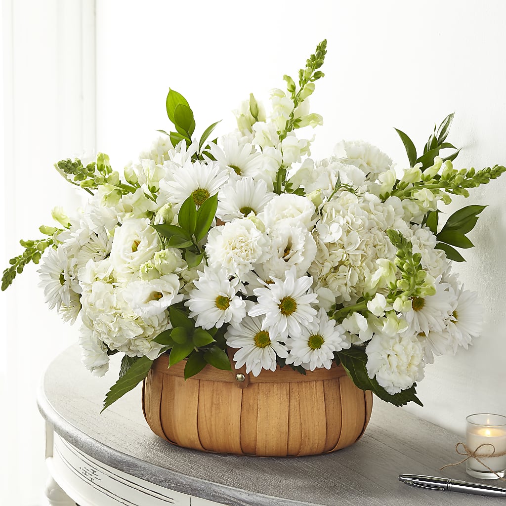 Pure Ivory Basket – Floral Boutique, Lynnfield MA