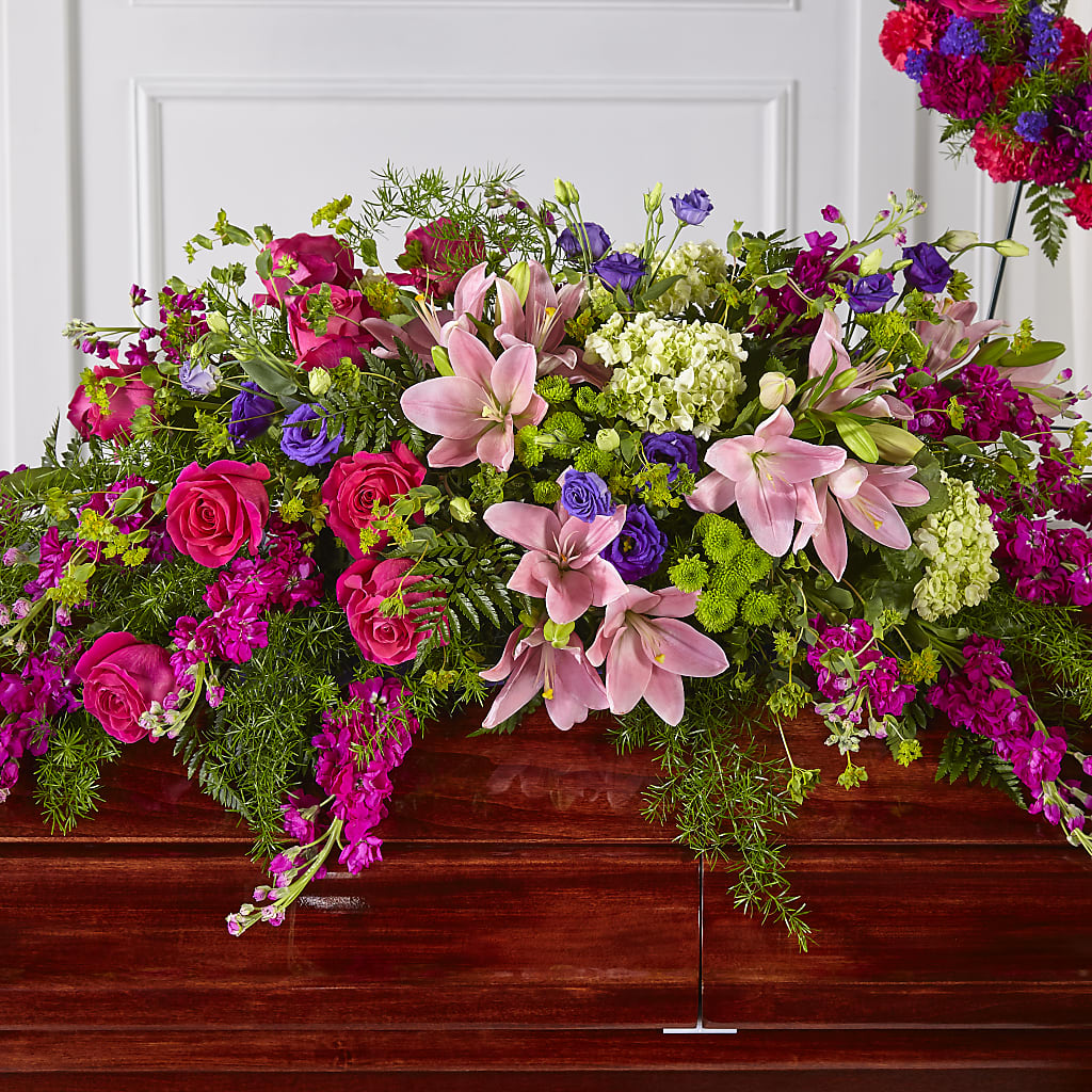 Radiant Tribute Casket Spray – Floral Boutique, Lynnfield MA