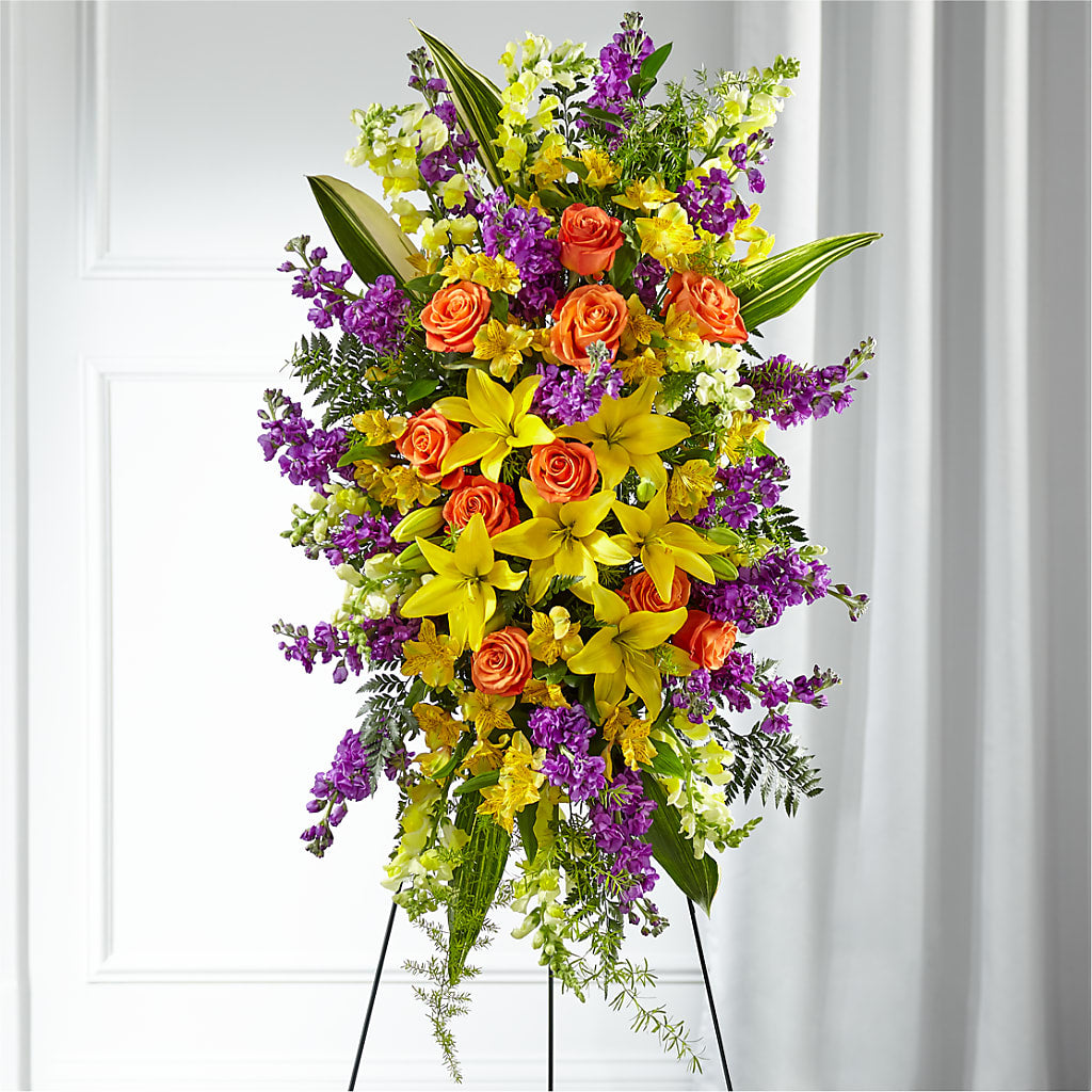 Thoughtful Prayers Standing Spray – Floral Boutique, Lynnfield MA