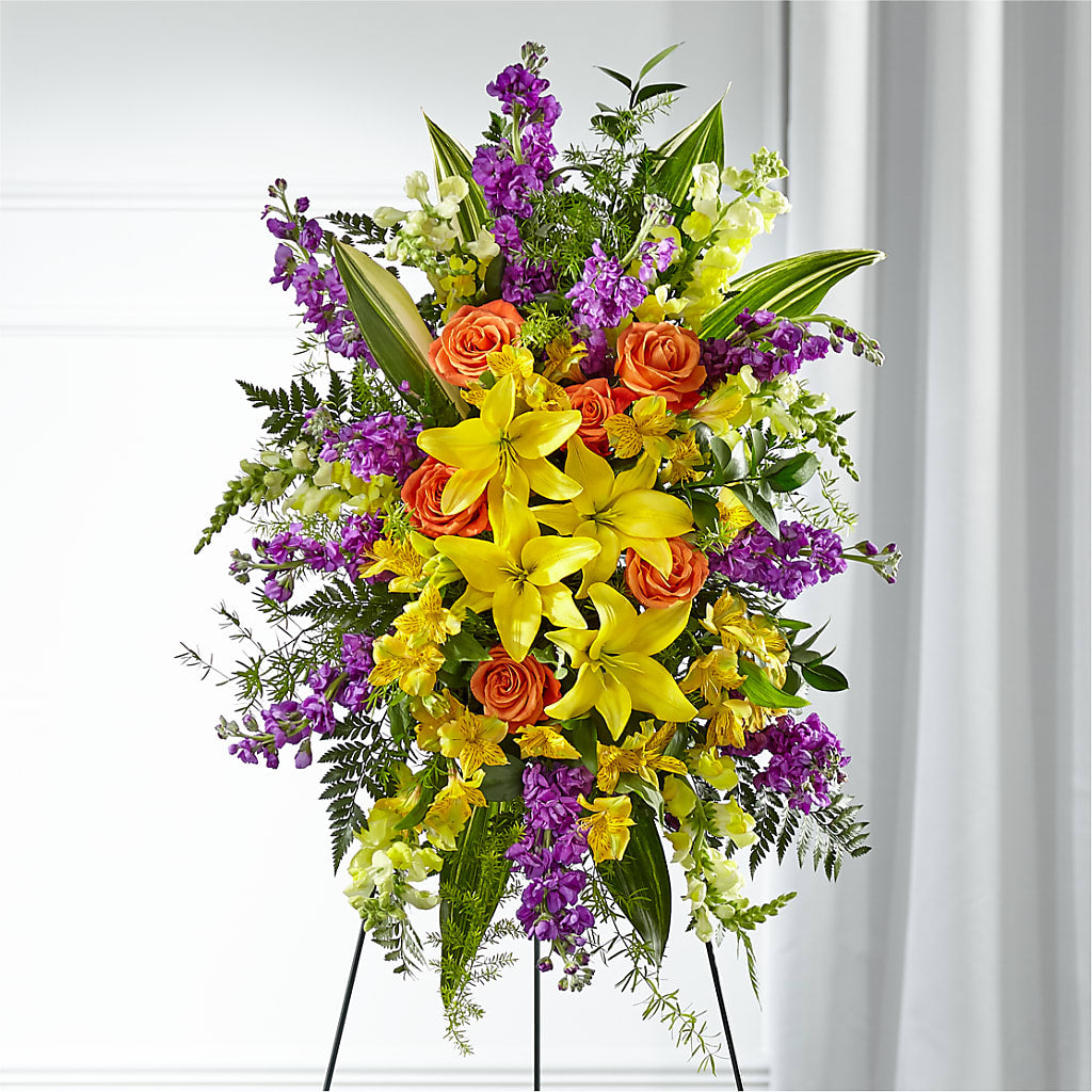Thoughtful Prayers Standing Spray – Floral Boutique, Lynnfield MA