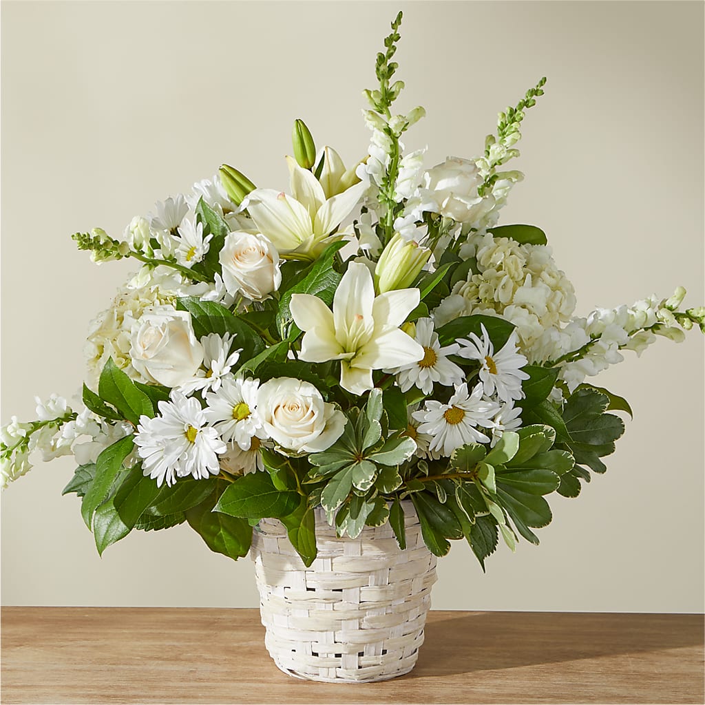 Ivory Elegance Floral Basket – Floral Boutique, Lynnfield MA