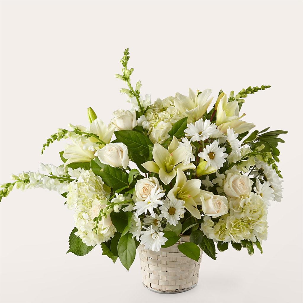 Ivory Elegance Floral Basket – Floral Boutique, Lynnfield MA