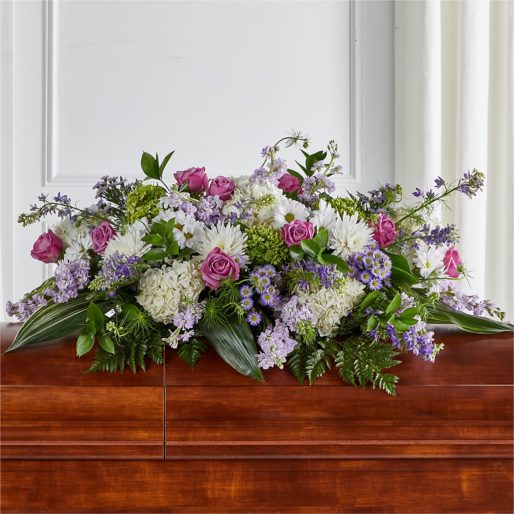 Meadows of Serenity Casket Spray – Floral Boutique, Lynnfield MA