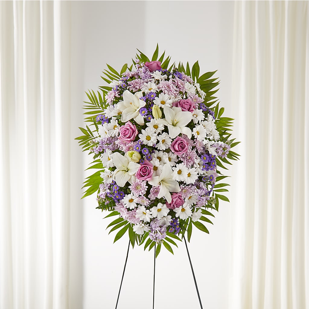 Surrounded by Love Standing Spray – Floral Boutique, Lynnfield MA