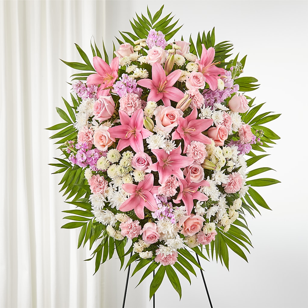 Offering Solace Standing Spray – Floral Boutique, Lynnfield MA