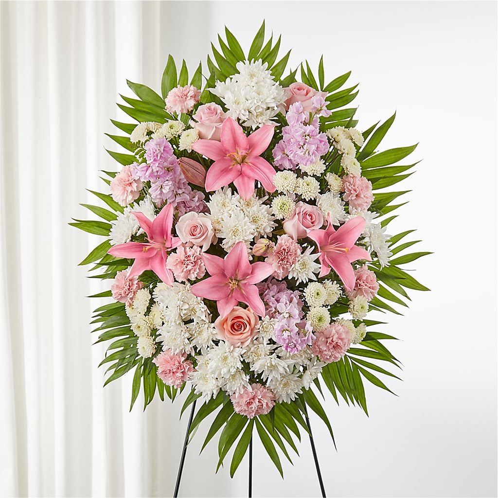 Offering Solace Standing Spray – Floral Boutique, Lynnfield MA
