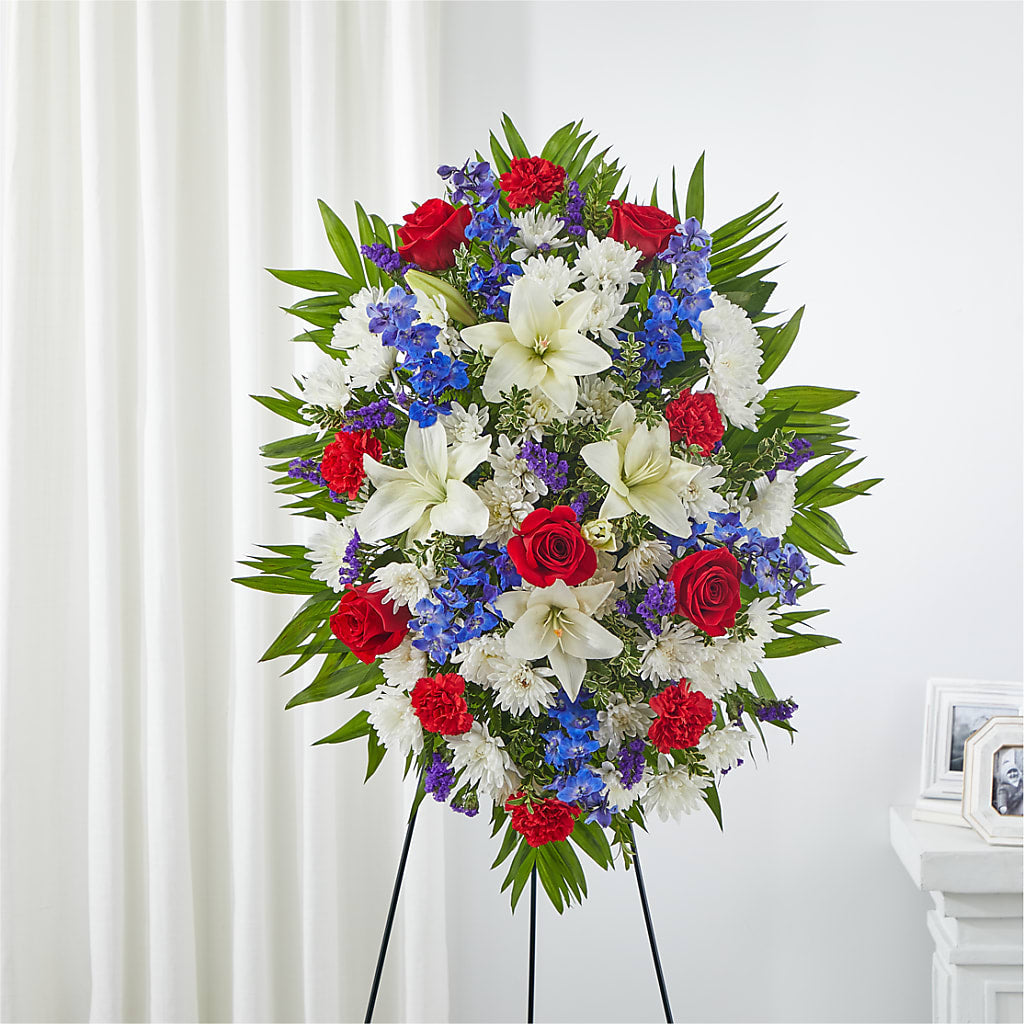 Cherished Service Standing Spray – Floral Boutique, Lynnfield MA