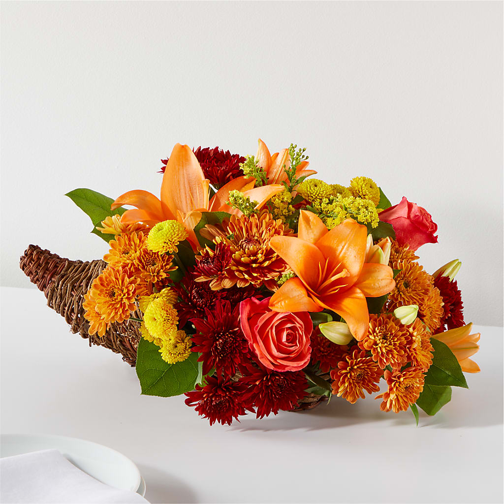 Bouquet of Blessings Cornucopia – Floral Boutique, Lynnfield MA