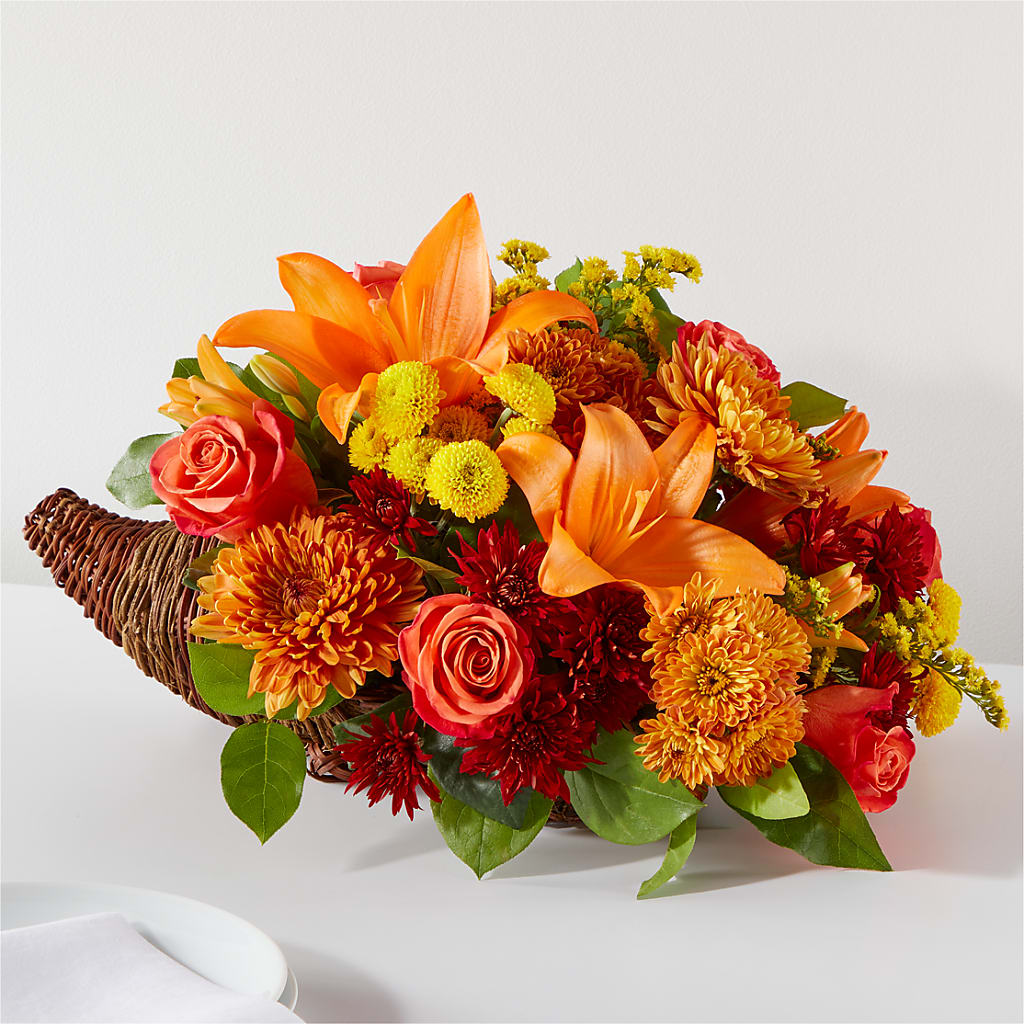 Bouquet of Blessings Cornucopia – Floral Boutique, Lynnfield MA