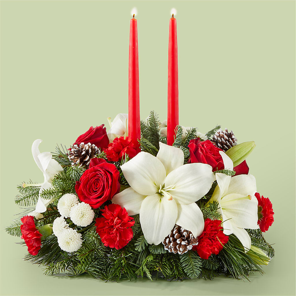 Seasonal Festivities Centerpiece – Floral Boutique, Lynnfield MA