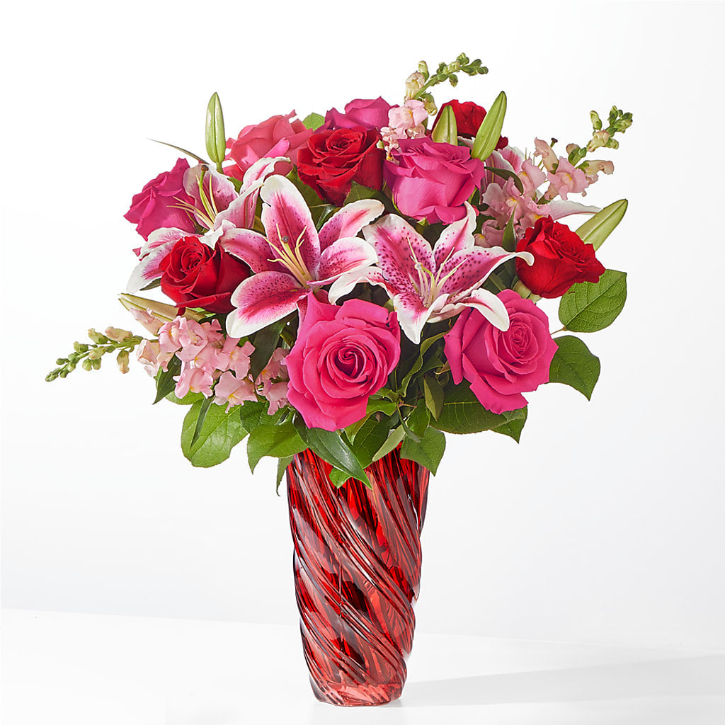 Always You Bouquet with Luxe Swirl Vase – Floral Boutique, Lynnfield MA
