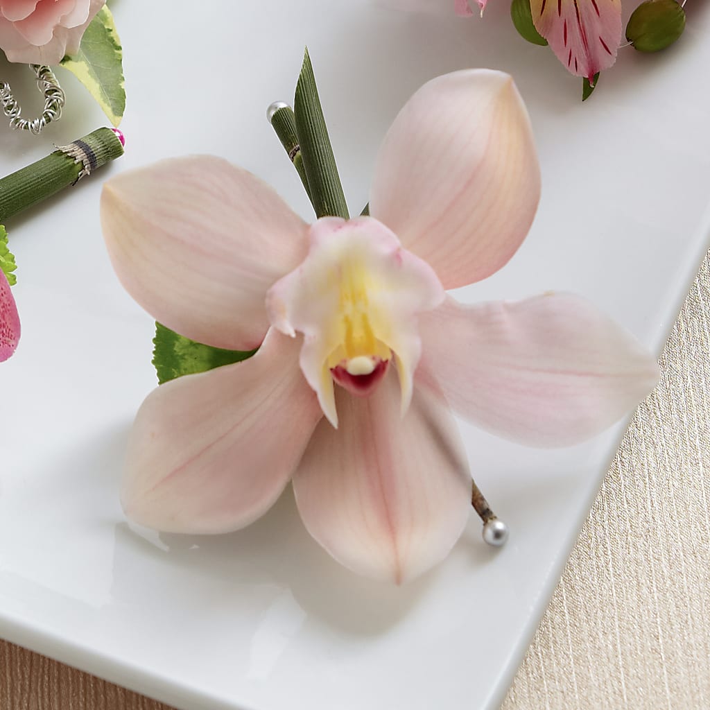 Pink Cymbidium Boutonniere – Floral Boutique, Lynnfield MA