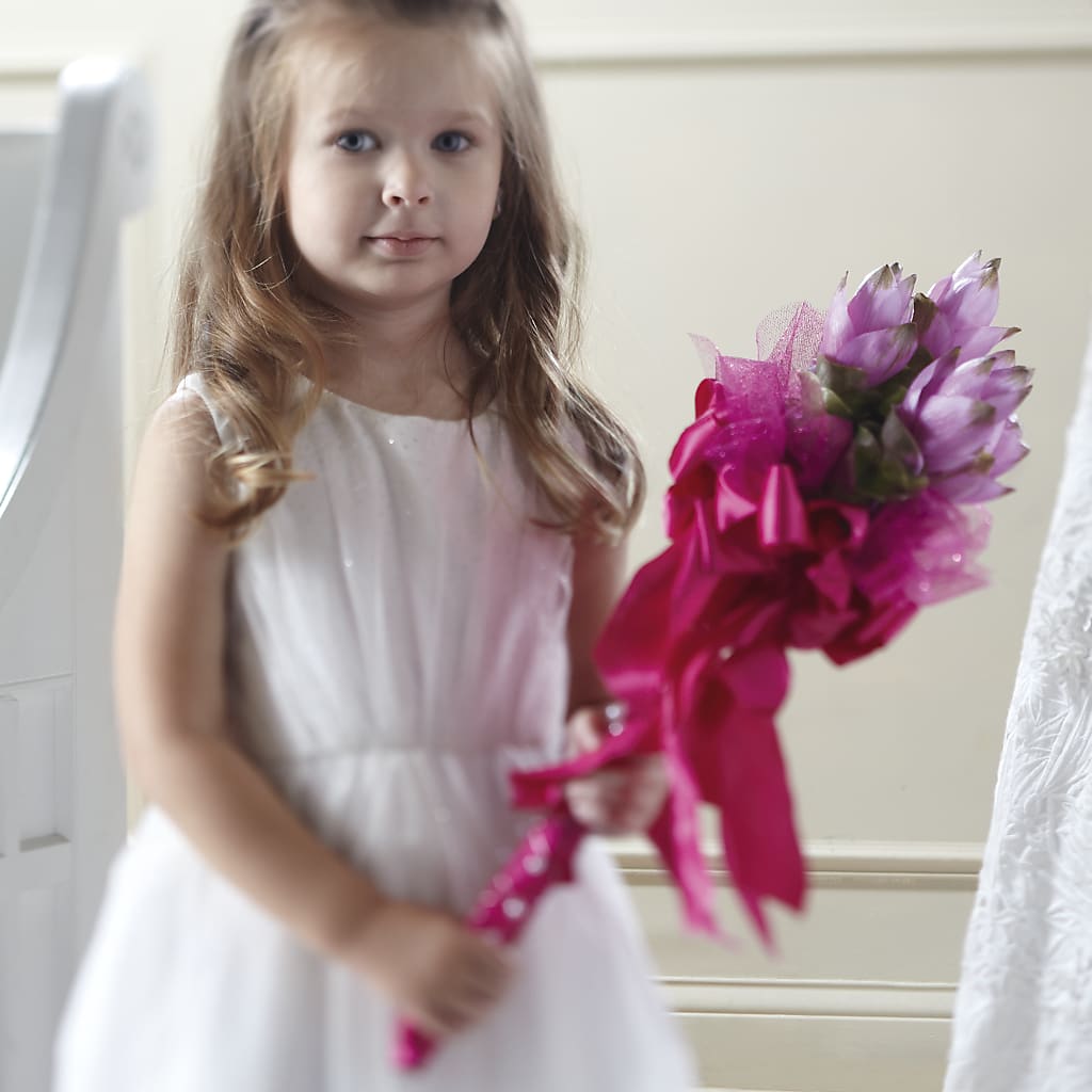 Sparkle Pink Flower Girl Bouquet – Floral Boutique, Lynnfield MA