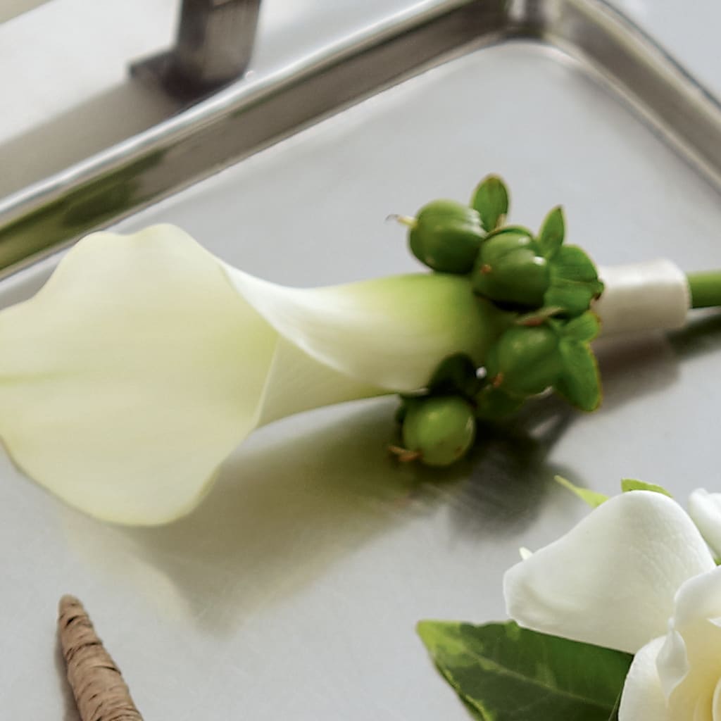 White Calla Boutonniere – Floral Boutique, Lynnfield MA