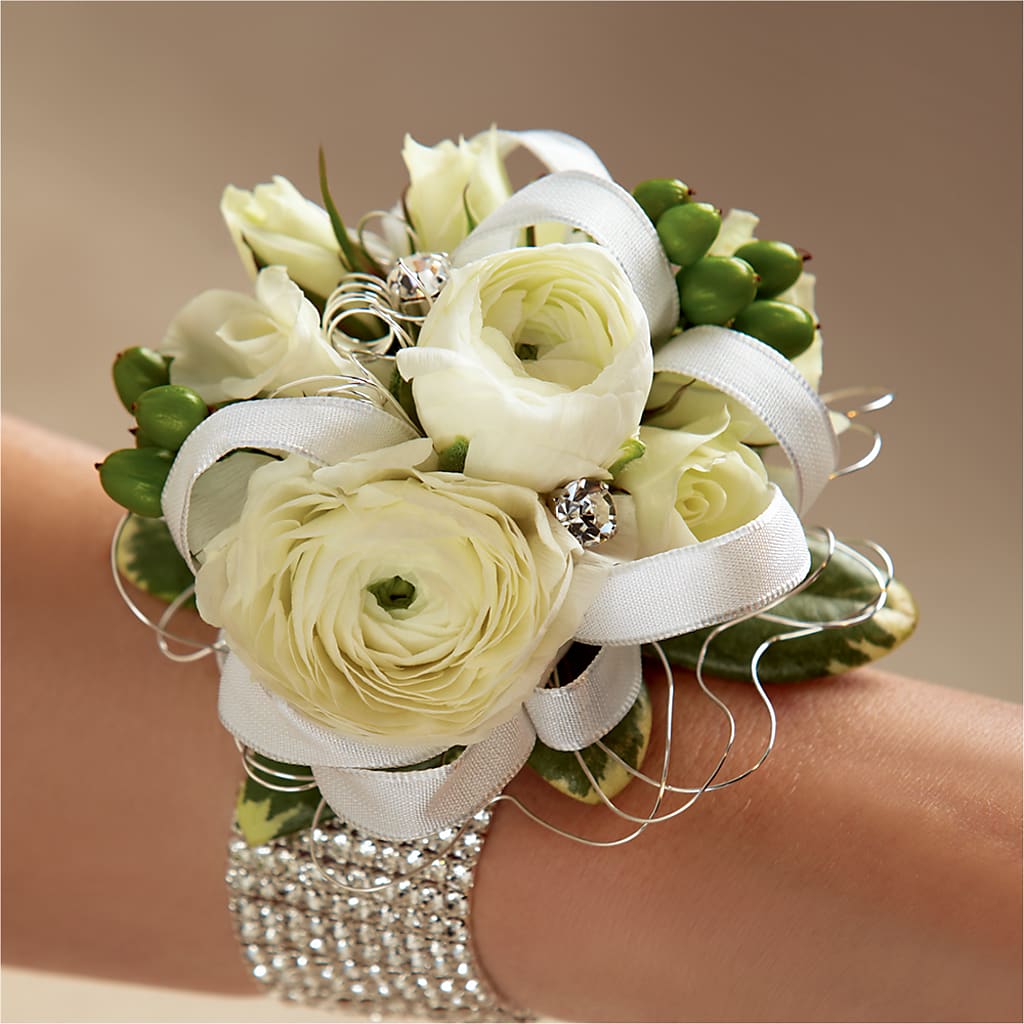 White Wedding Corsage – Floral Boutique, Lynnfield MA