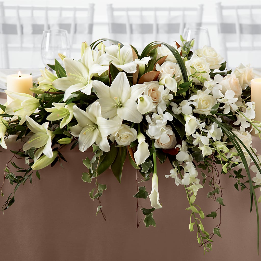 White Linen Arrangement – Floral Boutique, Lynnfield MA