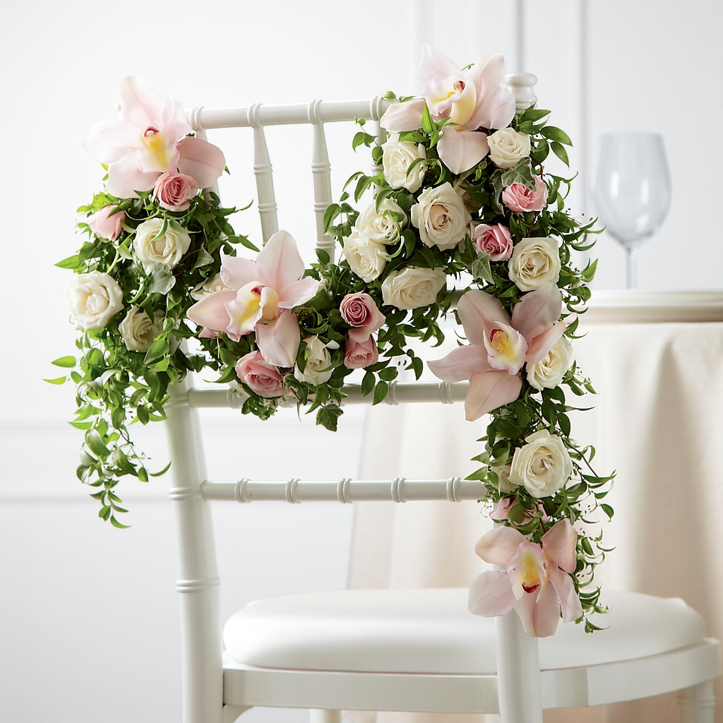 Orchid Rose Chair Décor – Floral Boutique, Lynnfield MA