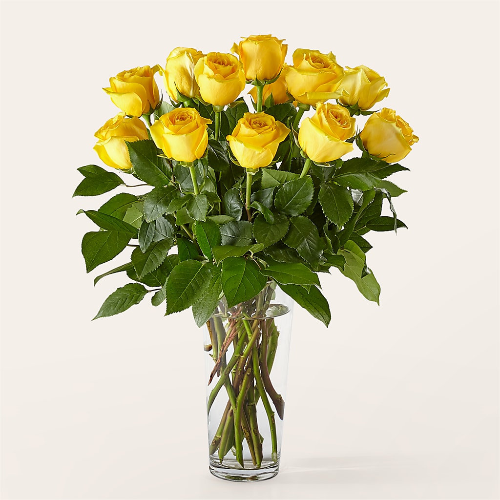Long Stem Yellow Rose Bouquet –  Floral Boutique, Lynnfield MA