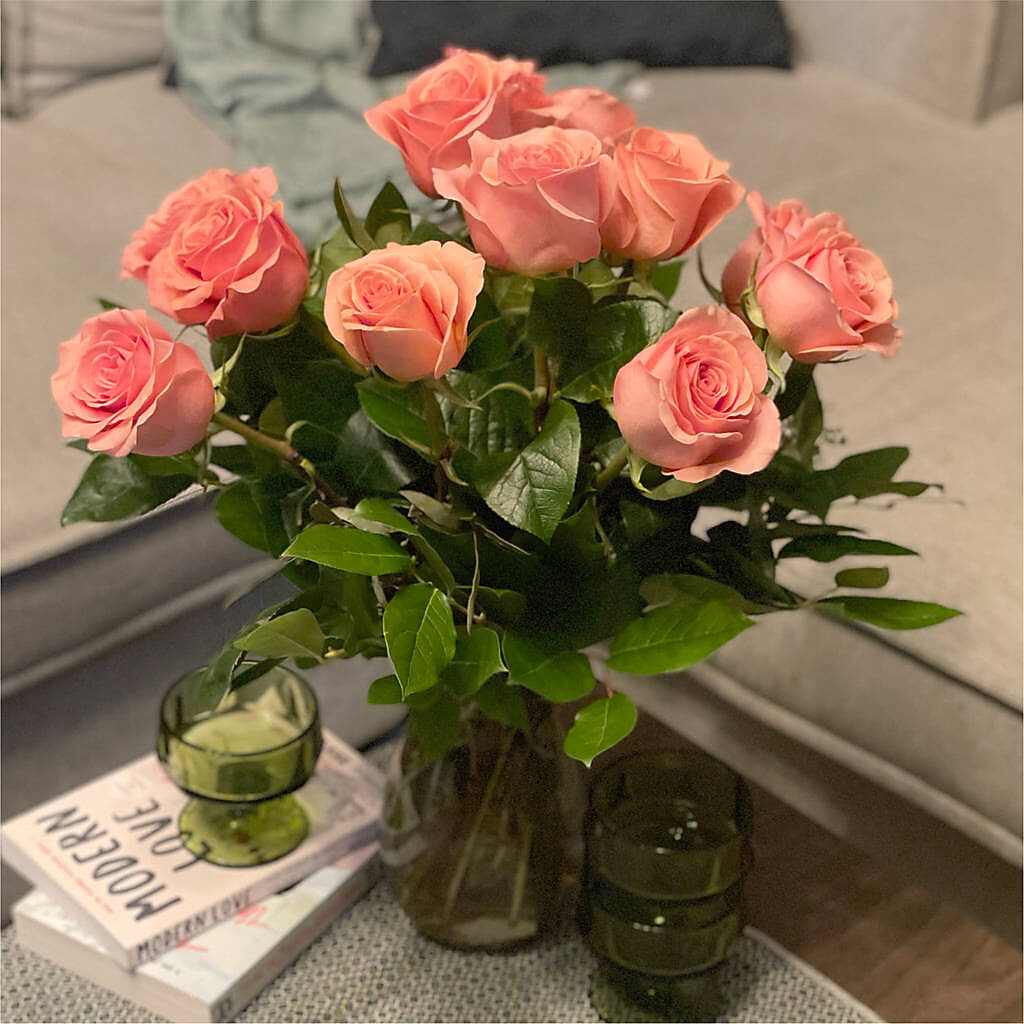 Long Stem Pink Rose Bouquet –  Floral Boutique, Lynnfield MA