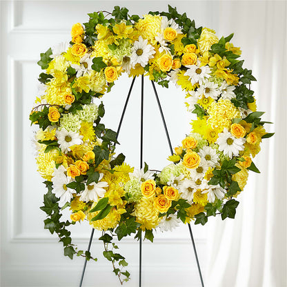 Golden Remembrance Wreath –  Floral Boutique, Lynnfield MA