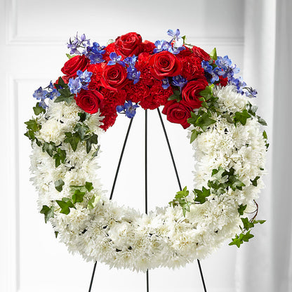 Patriotic Passion Wreath –  Floral Boutique, Lynnfield MA