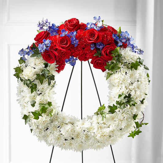 Patriotic Passion Wreath –  Floral Boutique, Lynnfield MA