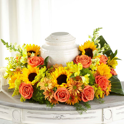 Faithful Sunflower Cremation Adornment –  Floral Boutique, Lynnfield MA