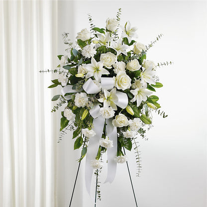 With Care Standing Spray –  Floral Boutique, Lynnfield MA