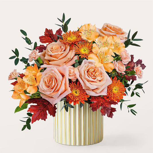 Spiced Latte Bouquet with Ivory Vase –  Floral Boutique, Lynnfield MA