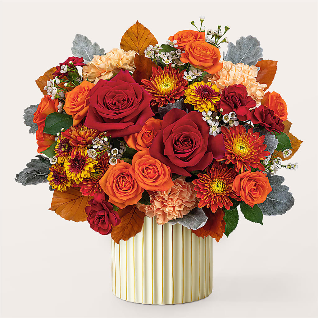 Merlot Bouquet with Ivory Vase –  Floral Boutique, Lynnfield MA