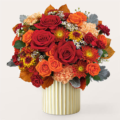 Merlot Bouquet with Ivory Vase –  Floral Boutique, Lynnfield MA