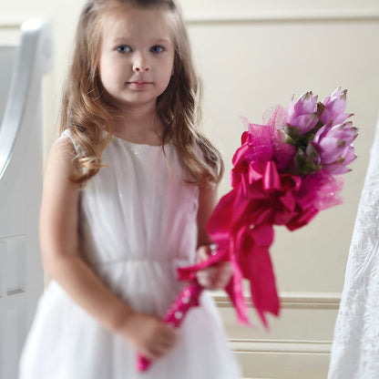 Sparkle Pink Flower Girl Bouquet –  Floral Boutique, Lynnfield MA