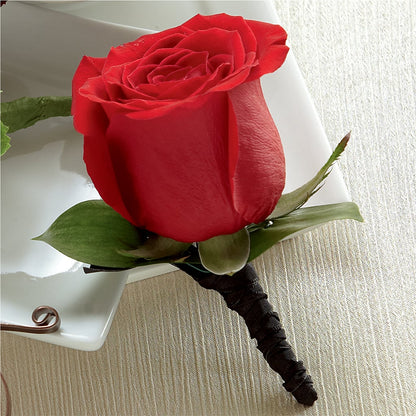 Red Rose Boutonniere –  Floral Boutique, Lynnfield MA